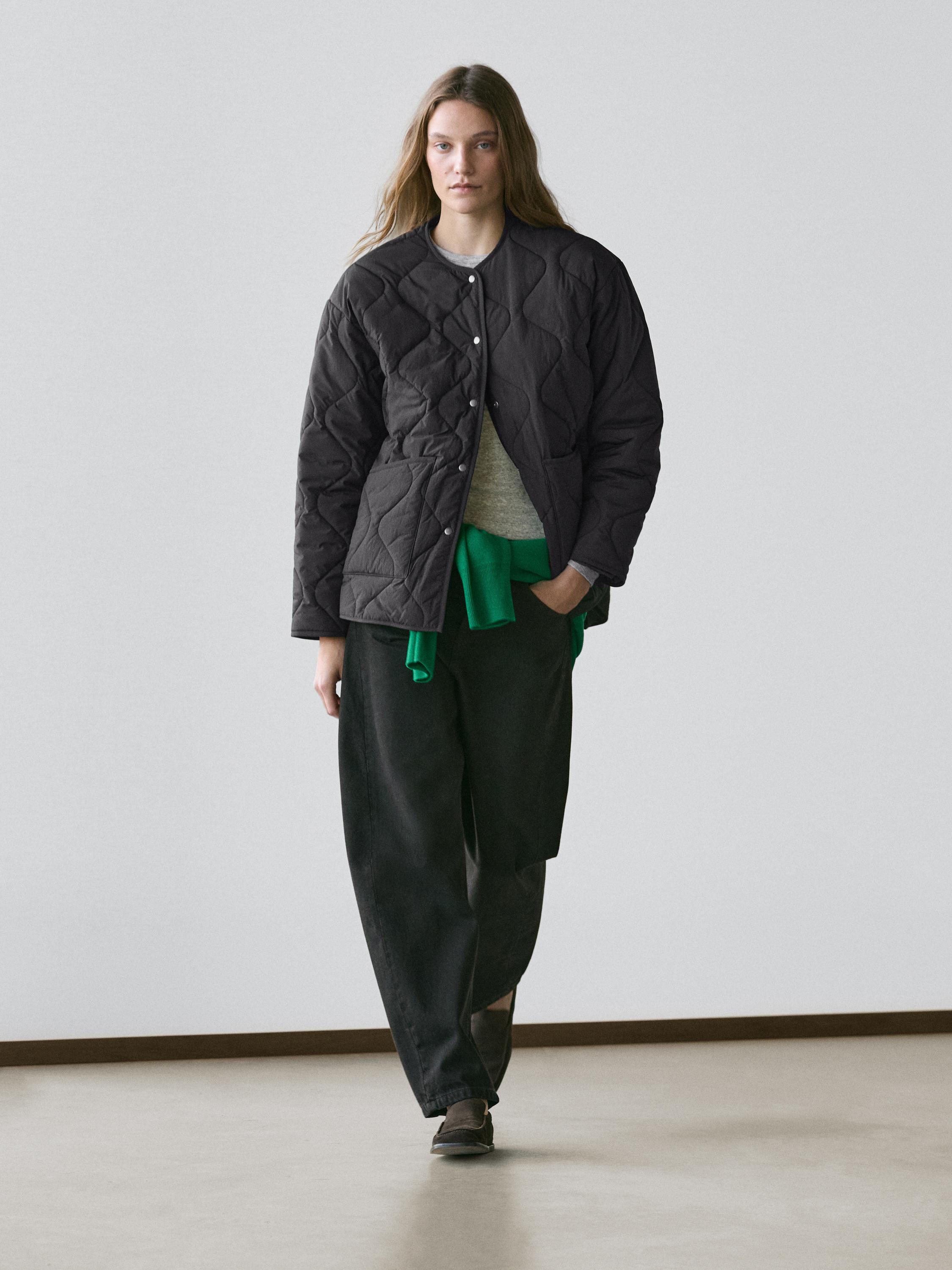Quilted cape jacket